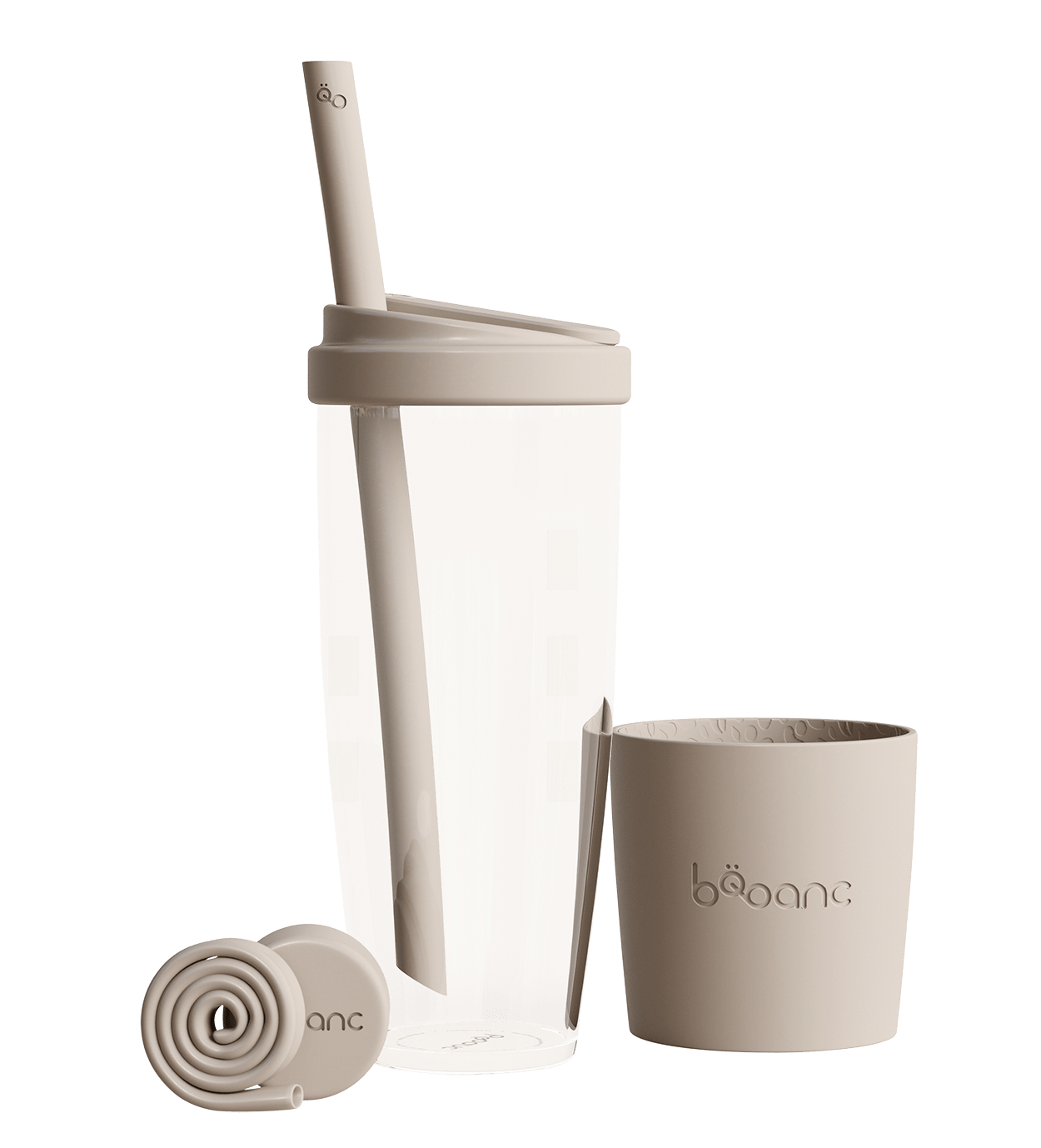 neutral taupe brown grey 24 oz 700ml reusable cup and straw
